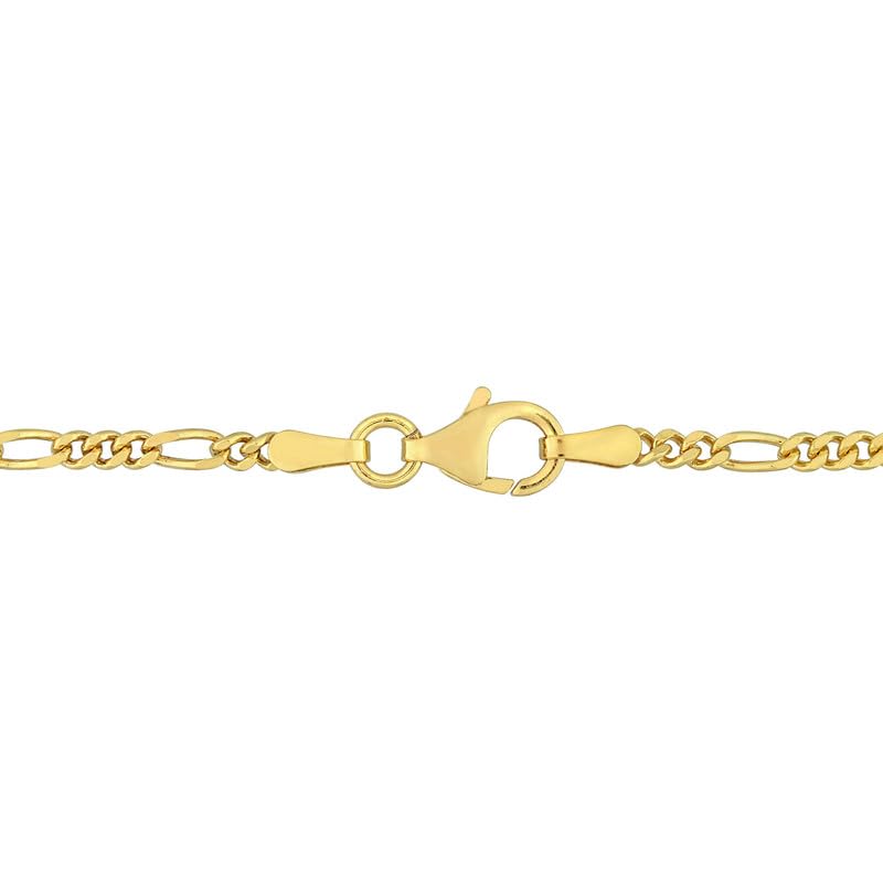 Italian 925 Sterling Silver Figaro Link Chain Necklace - for Men & Women - Available in Sterling Silver or Yellow Gold Plated Sterling Silver - in Widths 2.2mm, 3.8mm, 5.5mm, 8.9mm - Lengths 16 or 18 inches
