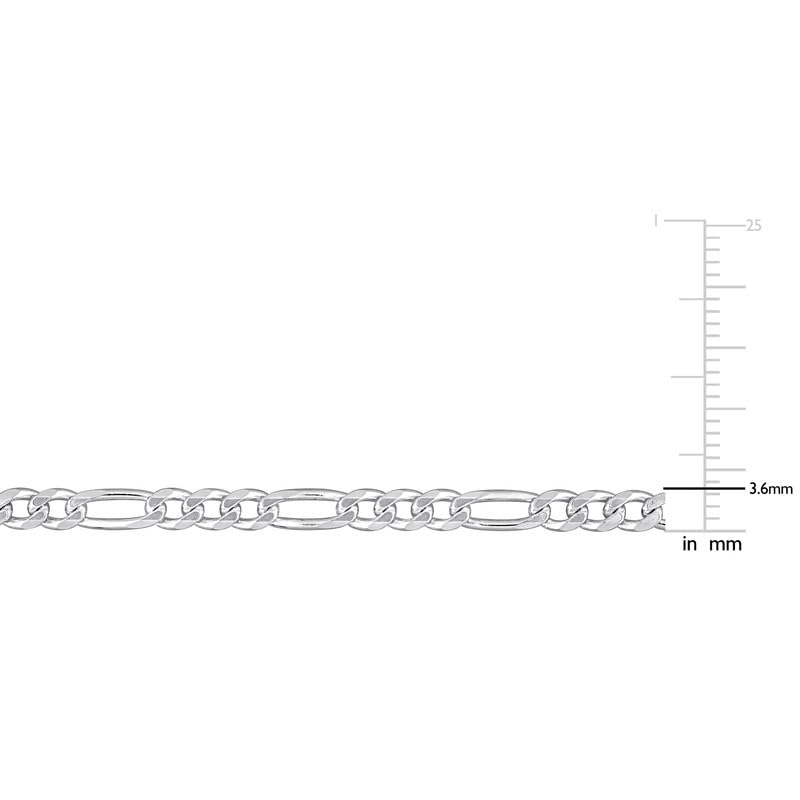 Italian 925 Sterling Silver Figaro Link Chain Necklace - for Men & Women - Available in Sterling Silver or Yellow Gold Plated Sterling Silver - in Widths 2.2mm, 3.8mm, 5.5mm, 8.9mm - Lengths 16 or 18 inches