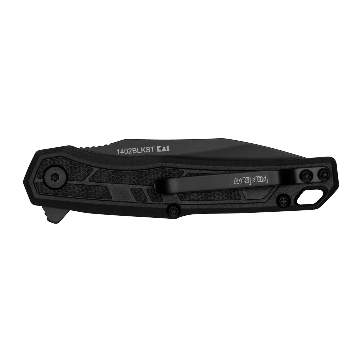 Kershaw Appa Folding Tactical Pocket Knife, SpeedSafe Opening, 2.75 inch Black Blade and Handle, Small, Lightweight Every Day Carry