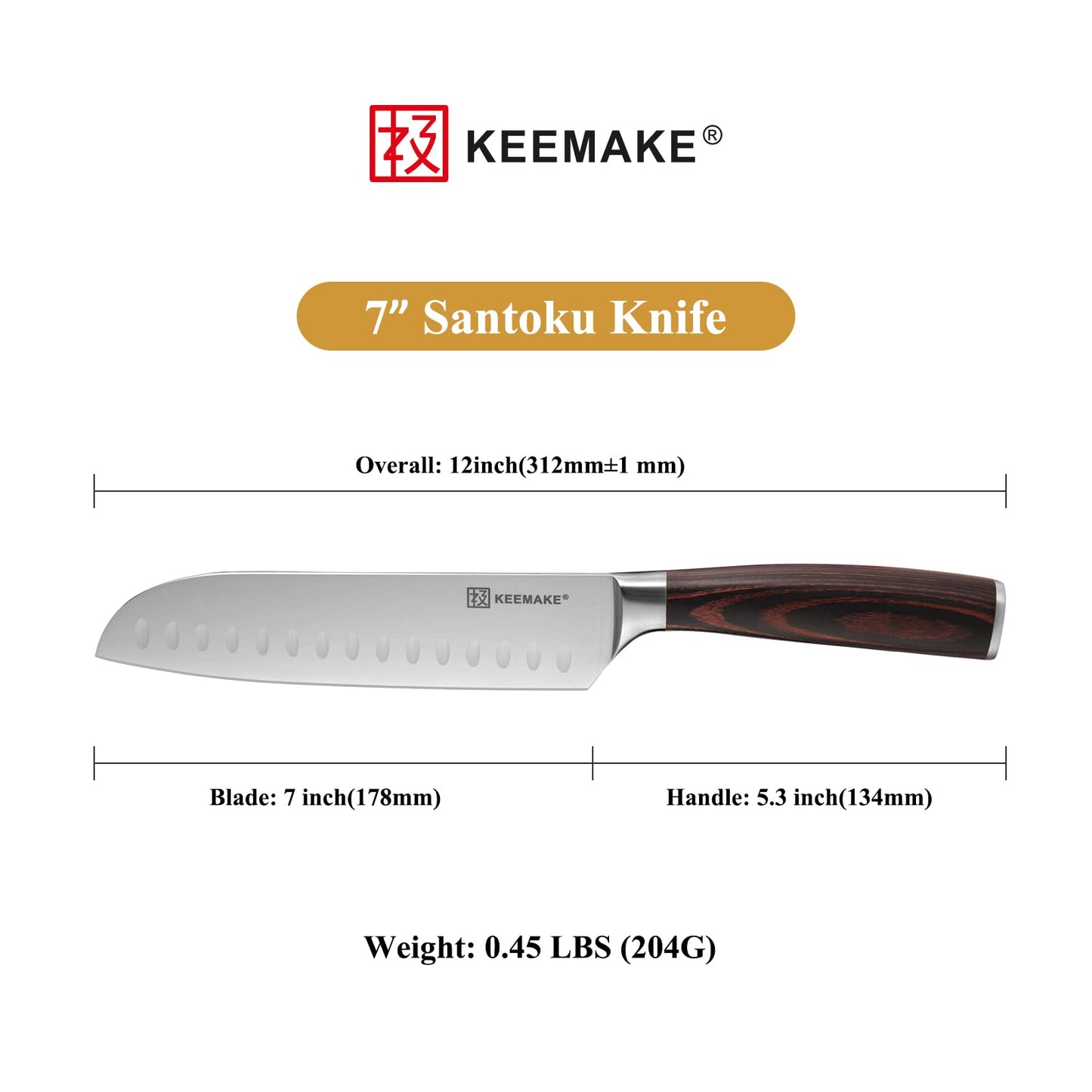 KEEMAKE Knife Set Kitchen Knives - 1.4116 High Carbon Stainless Steel Professional Chef Knife Set of 3 - Razor Sharp Japanese Cooking Knife