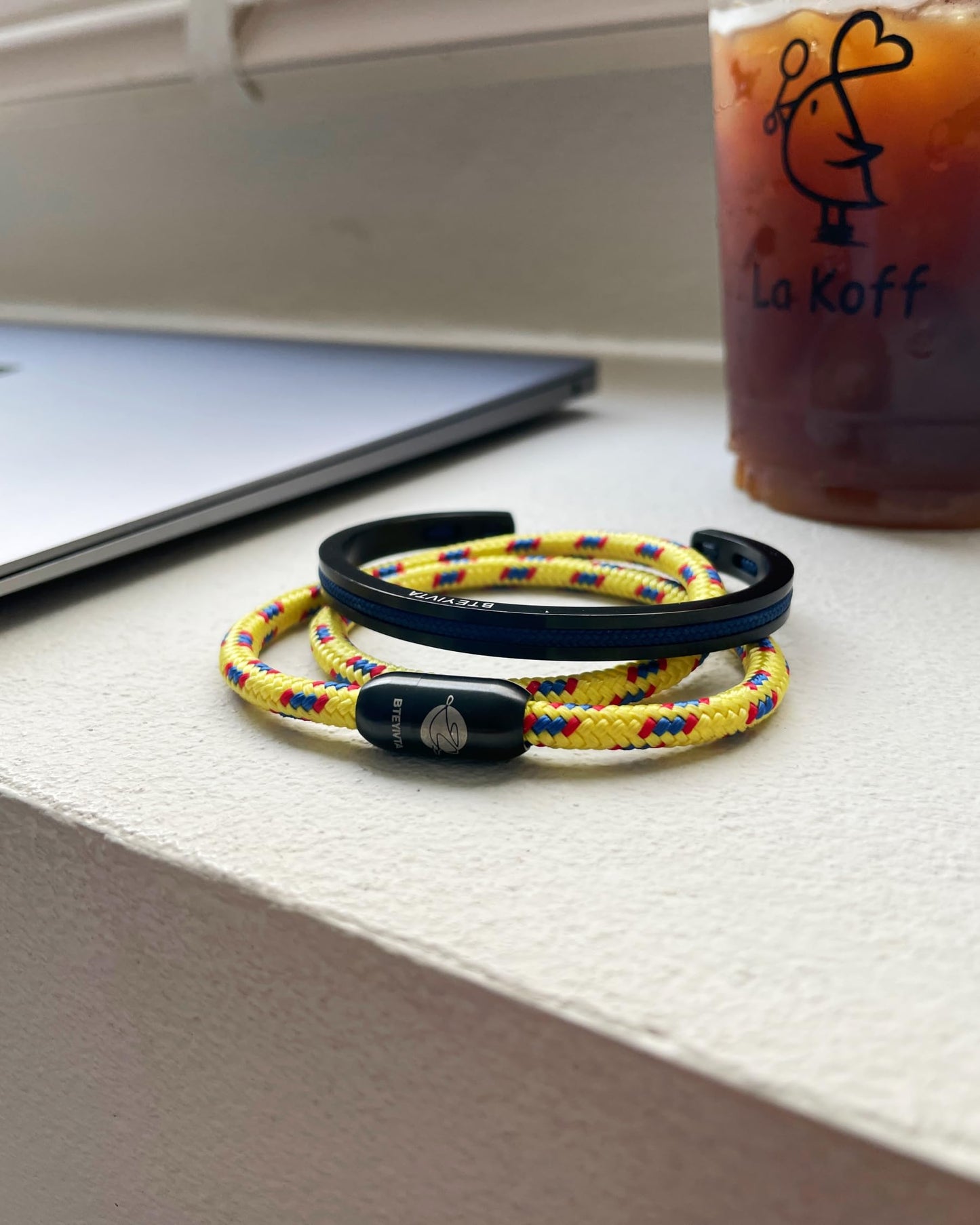 Handmade Minimalist Cuff Bracelet with Lucky Nautical Rope Inlaid Stainless Steel Cuff Unique and Stylish Bangle For Men And Women