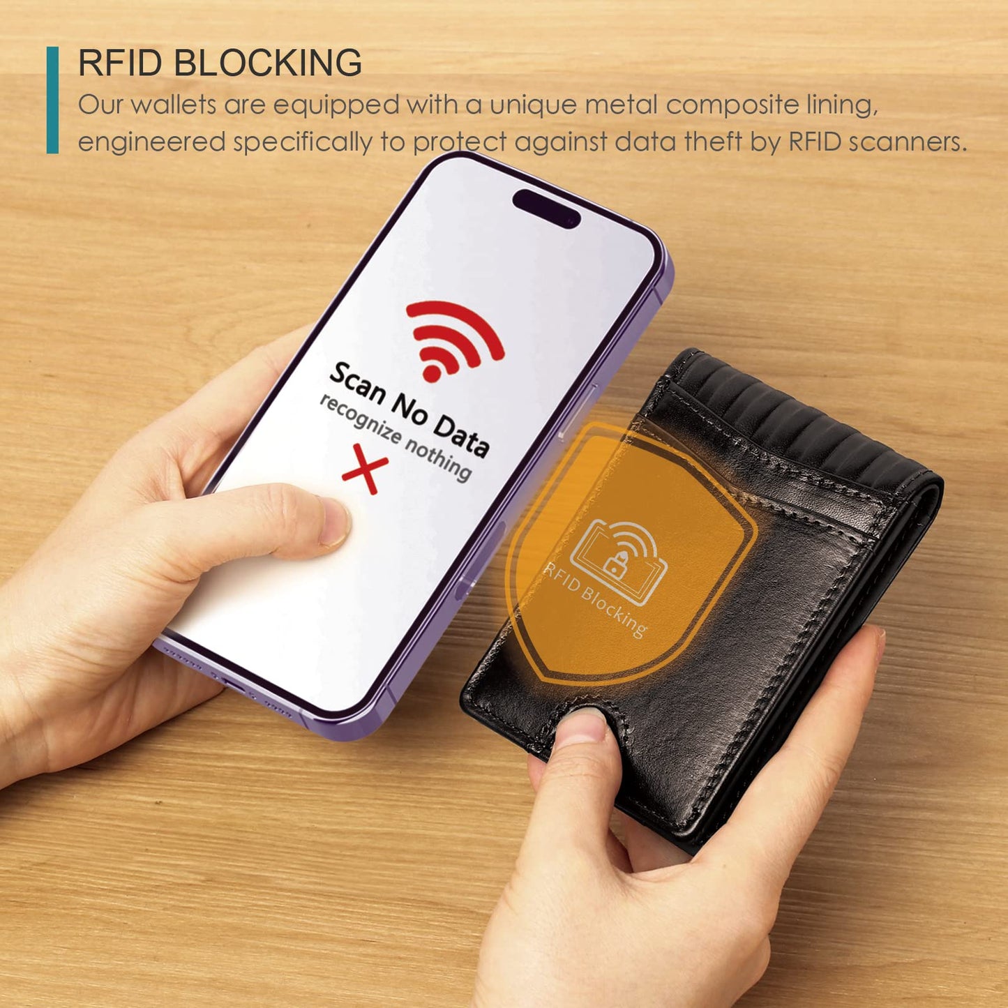Full Grain Leather Wallets for Men,Bifold Wallets for Men,Mens Leather Wallets with 12 Slots,RFID Blocking Wallets for Men,Gifts for Men (USA Flag,Red)