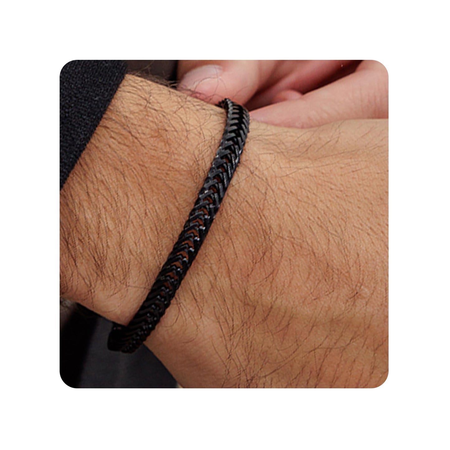 Galis Chain Bracelets For Men 7.5" - Premium Stainless Steel Mens Bracelet, Silver Plated Non Tarnish Bracelet - Snake Chain Everyday Men's Bracelets, Gifts For Him, For The Dad Dedication Card