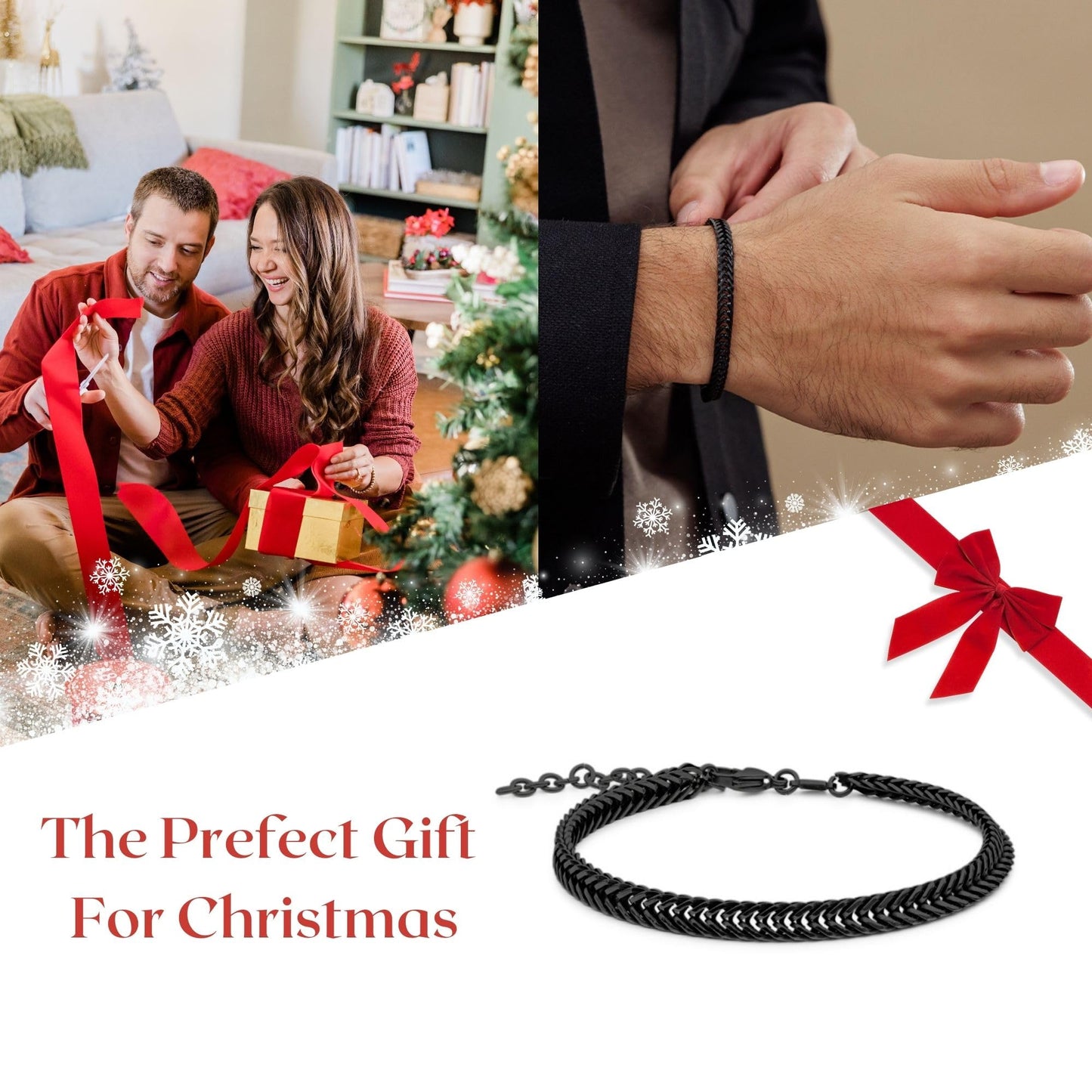 Galis Chain Bracelets For Men 7.5" - Premium Stainless Steel Mens Bracelet, Silver Plated Non Tarnish Bracelet - Snake Chain Everyday Men's Bracelets, Gifts For Him, For The Dad Dedication Card