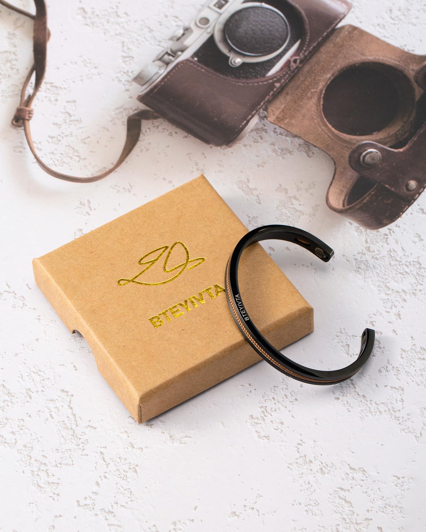 Handmade Minimalist Cuff Bracelet with Lucky Nautical Rope Inlaid Stainless Steel Cuff Unique and Stylish Bangle For Men And Women