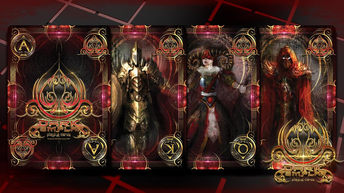 Bicycle Dark Templar Knights Red Playing Cards Decks Poker Kids, Adults Gift Item