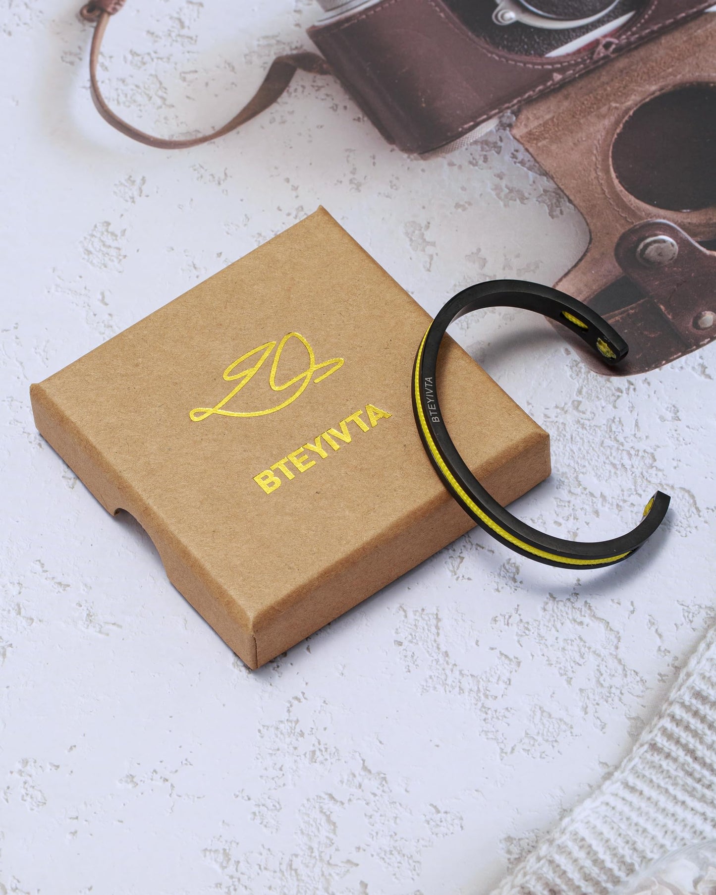 Handmade Minimalist Cuff Bracelet with Lucky Nautical Rope Inlaid Stainless Steel Cuff Unique and Stylish Bangle For Men And Women