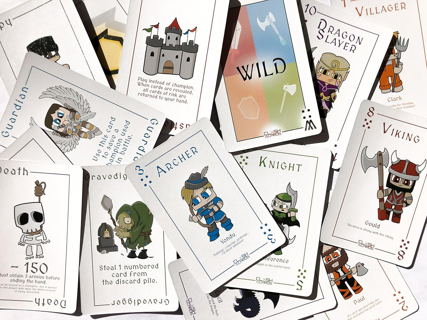 Blue Wasatch Games Clash of The Cards Card Game - Match, Collect, and Battle for Armies, Use Action Cards to Protect and Attack. Fun for Adults, Teens, and Kids.