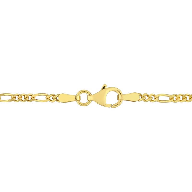 Italian 925 Sterling Silver Figaro Link Chain Necklace - for Men & Women - Available in Sterling Silver or Yellow Gold Plated Sterling Silver - in Widths 2.2mm, 3.8mm, 5.5mm, 8.9mm - Lengths 16 or 18 inches