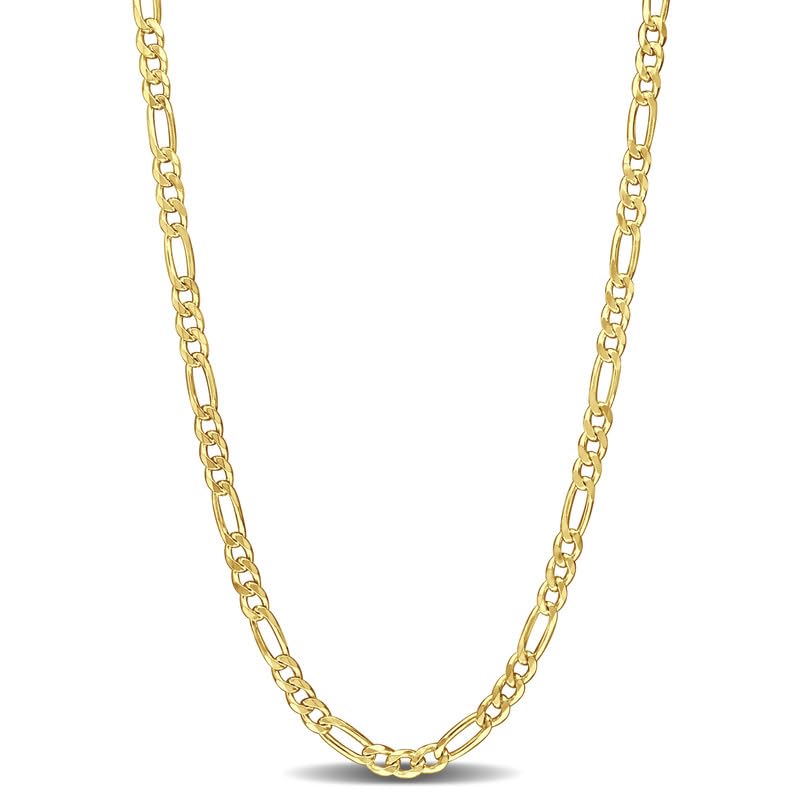 Italian 925 Sterling Silver Figaro Link Chain Necklace - for Men & Women - Available in Sterling Silver or Yellow Gold Plated Sterling Silver - in Widths 2.2mm, 3.8mm, 5.5mm, 8.9mm - Lengths 16 or 18 inches