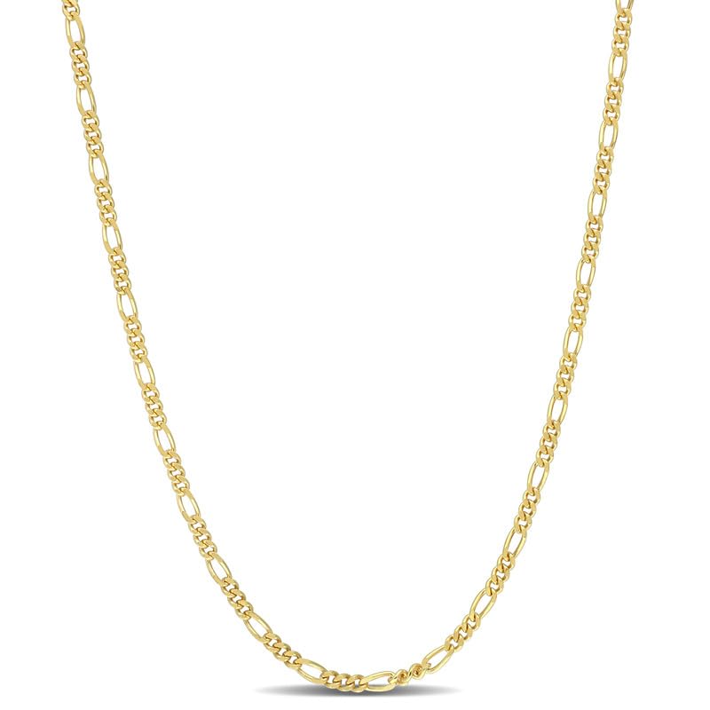 Italian 925 Sterling Silver Figaro Link Chain Necklace - for Men & Women - Available in Sterling Silver or Yellow Gold Plated Sterling Silver - in Widths 2.2mm, 3.8mm, 5.5mm, 8.9mm - Lengths 16 or 18 inches