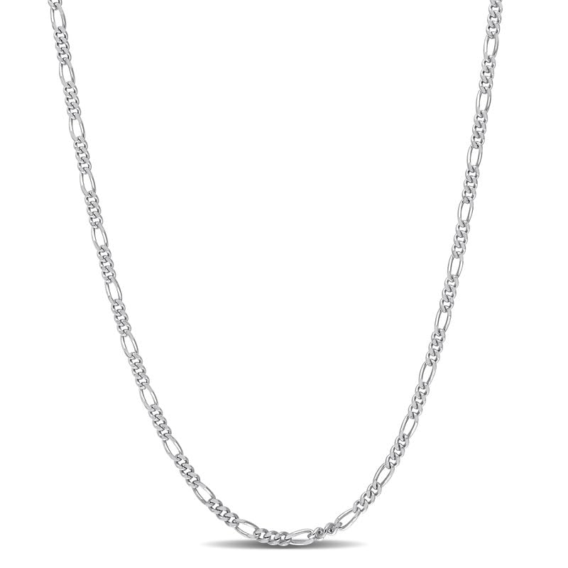 Italian 925 Sterling Silver Figaro Link Chain Necklace - for Men & Women - Available in Sterling Silver or Yellow Gold Plated Sterling Silver - in Widths 2.2mm, 3.8mm, 5.5mm, 8.9mm - Lengths 16 or 18 inches