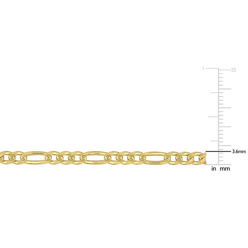 Italian 925 Sterling Silver Figaro Link Chain Necklace - for Men & Women - Available in Sterling Silver or Yellow Gold Plated Sterling Silver - in Widths 2.2mm, 3.8mm, 5.5mm, 8.9mm - Lengths 16 or 18 inches