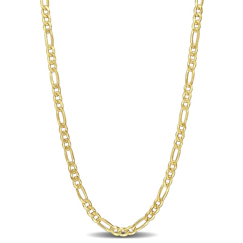 Italian 925 Sterling Silver Figaro Link Chain Necklace - for Men & Women - Available in Sterling Silver or Yellow Gold Plated Sterling Silver - in Widths 2.2mm, 3.8mm, 5.5mm, 8.9mm - Lengths 16 or 18 inches