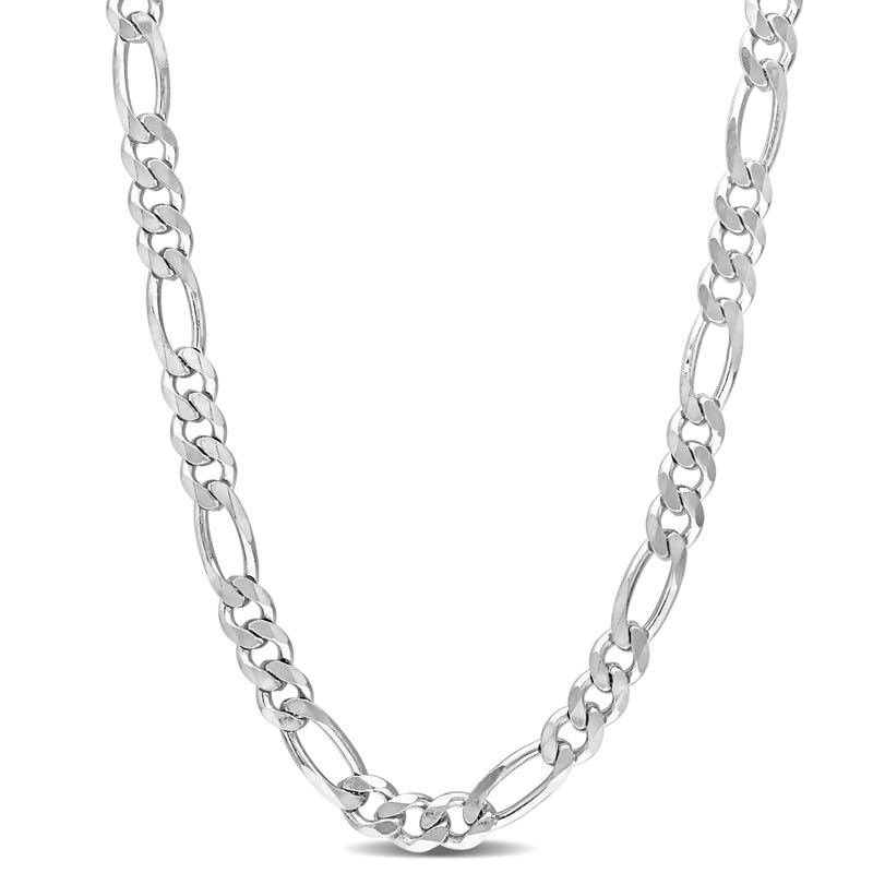 Italian 925 Sterling Silver Figaro Link Chain Necklace - for Men & Women - Available in Sterling Silver or Yellow Gold Plated Sterling Silver - in Widths 2.2mm, 3.8mm, 5.5mm, 8.9mm - Lengths 16 or 18 inches