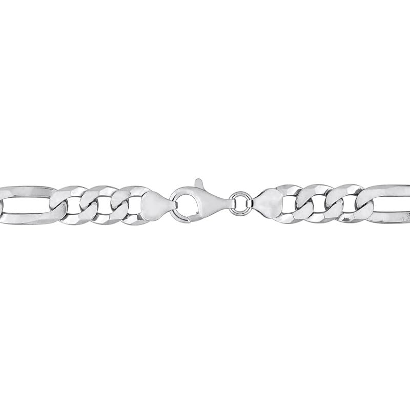 Italian 925 Sterling Silver Figaro Link Chain Necklace - for Men & Women - Available in Sterling Silver or Yellow Gold Plated Sterling Silver - in Widths 2.2mm, 3.8mm, 5.5mm, 8.9mm - Lengths 16 or 18 inches
