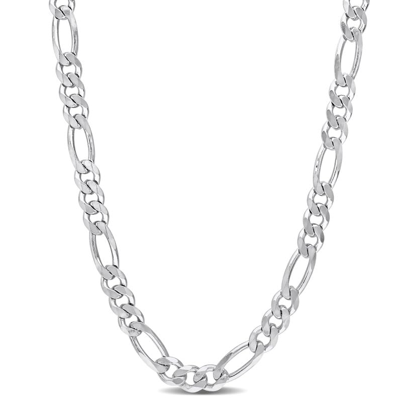 Italian 925 Sterling Silver Figaro Link Chain Necklace - for Men & Women - Available in Sterling Silver or Yellow Gold Plated Sterling Silver - in Widths 2.2mm, 3.8mm, 5.5mm, 8.9mm - Lengths 16 or 18 inches