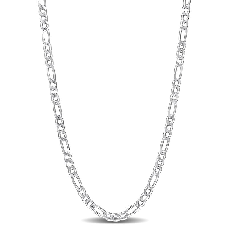 Italian 925 Sterling Silver Figaro Link Chain Necklace - for Men & Women - Available in Sterling Silver or Yellow Gold Plated Sterling Silver - in Widths 2.2mm, 3.8mm, 5.5mm, 8.9mm - Lengths 16 or 18 inches