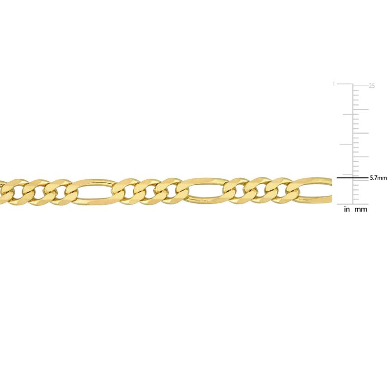 Italian 925 Sterling Silver Figaro Link Chain Necklace - for Men & Women - Available in Sterling Silver or Yellow Gold Plated Sterling Silver - in Widths 2.2mm, 3.8mm, 5.5mm, 8.9mm - Lengths 16 or 18 inches