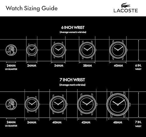 Lacoste LC33 Men's Analog and Digital Movement Watch, Silicone Strap, Water Resistant Up to 10ATM/100 Meters - Contemporary, Sporty - Premium Fashion Timepiece - Gift for Him - 45mm
