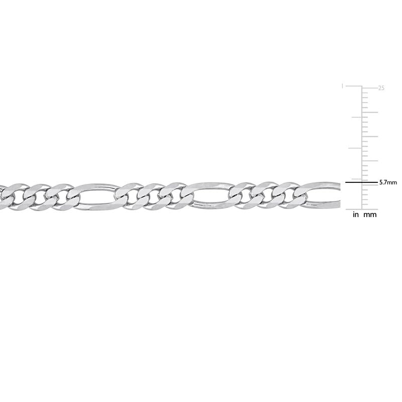 Italian 925 Sterling Silver Figaro Link Chain Necklace - for Men & Women - Available in Sterling Silver or Yellow Gold Plated Sterling Silver - in Widths 2.2mm, 3.8mm, 5.5mm, 8.9mm - Lengths 16 or 18 inches