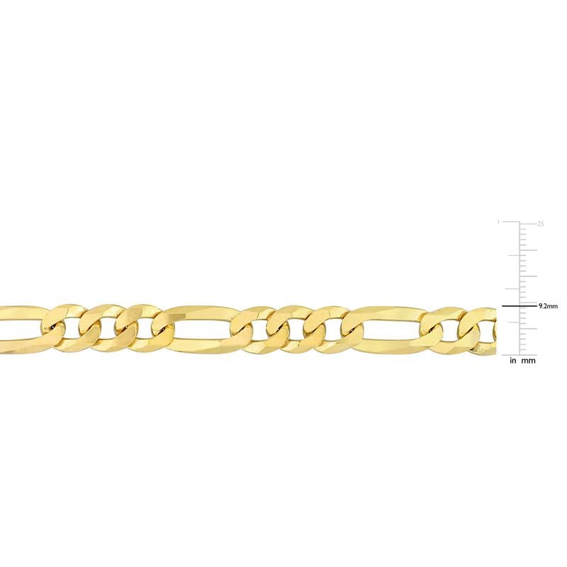 Italian 925 Sterling Silver Figaro Link Chain Necklace - for Men & Women - Available in Sterling Silver or Yellow Gold Plated Sterling Silver - in Widths 2.2mm, 3.8mm, 5.5mm, 8.9mm - Lengths 16 or 18 inches
