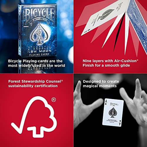 Bicycle Stargazer Nebula Playing Cards, Standard Index, Poker Cards, Space Playing Cards, Premium Playing Cards, Unique Playing Cards, 1 Deck, Black