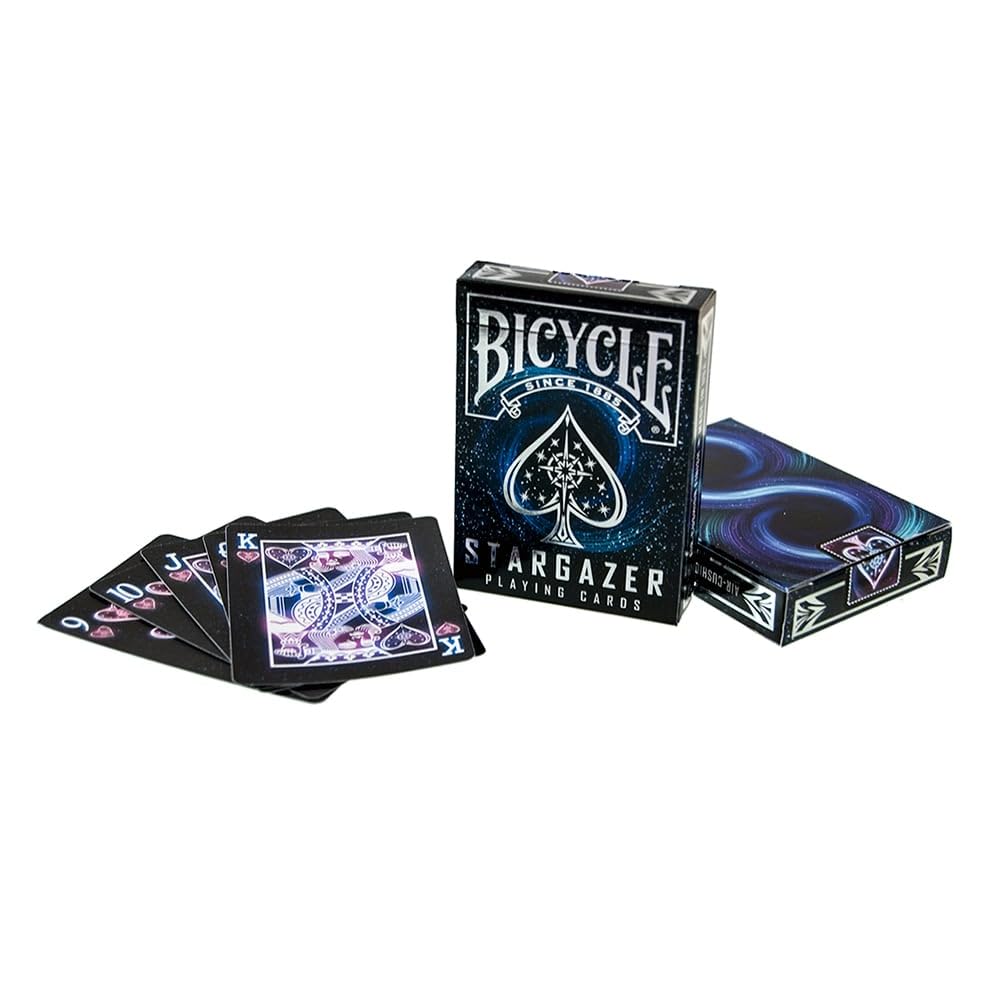Bicycle Stargazer Nebula Playing Cards, Standard Index, Poker Cards, Space Playing Cards, Premium Playing Cards, Unique Playing Cards, 1 Deck, Black