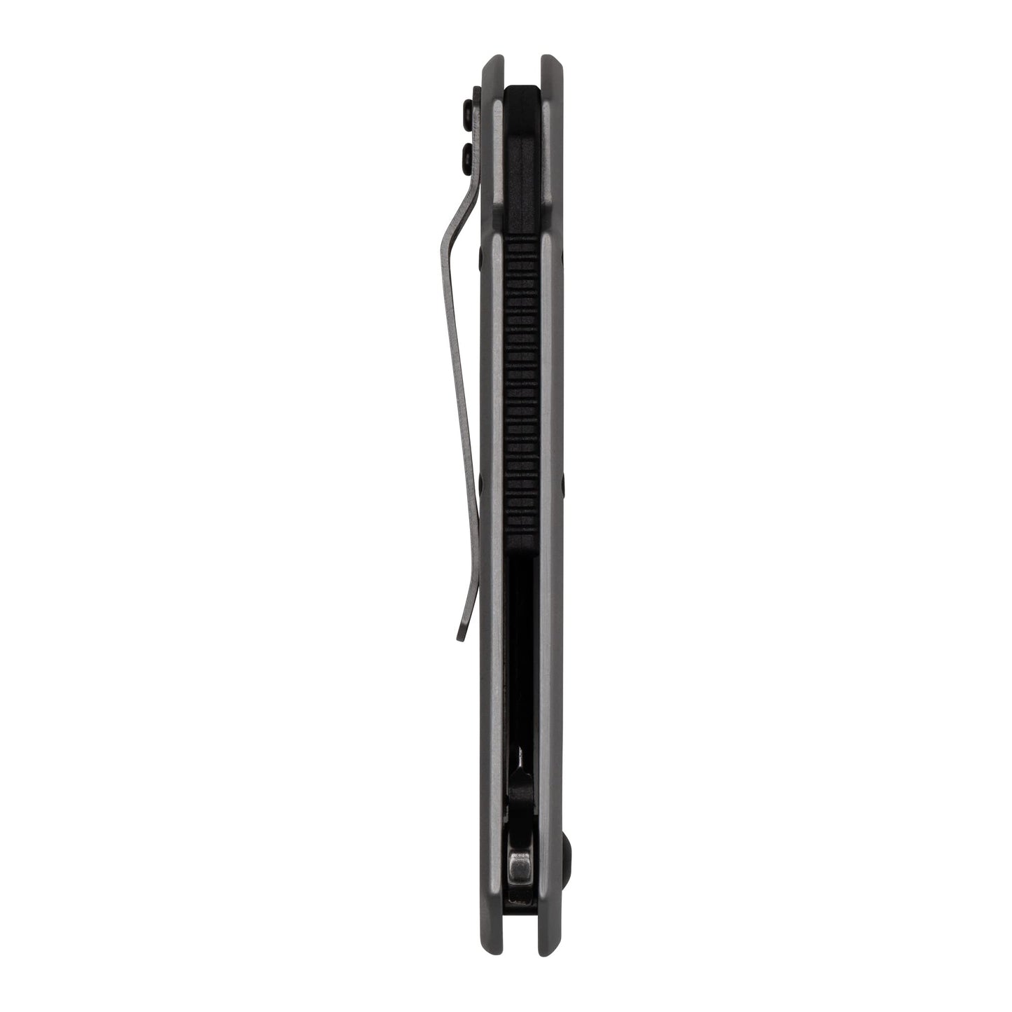 Kershaw Misdirect Pocketknife; 2.9 in. 4Cr13 Black-Oxide Blackwash Finish Blade, Stainless Steel Stonewash Finish Handle Equipped with Assisted Opening, Flipper and Frame Lock