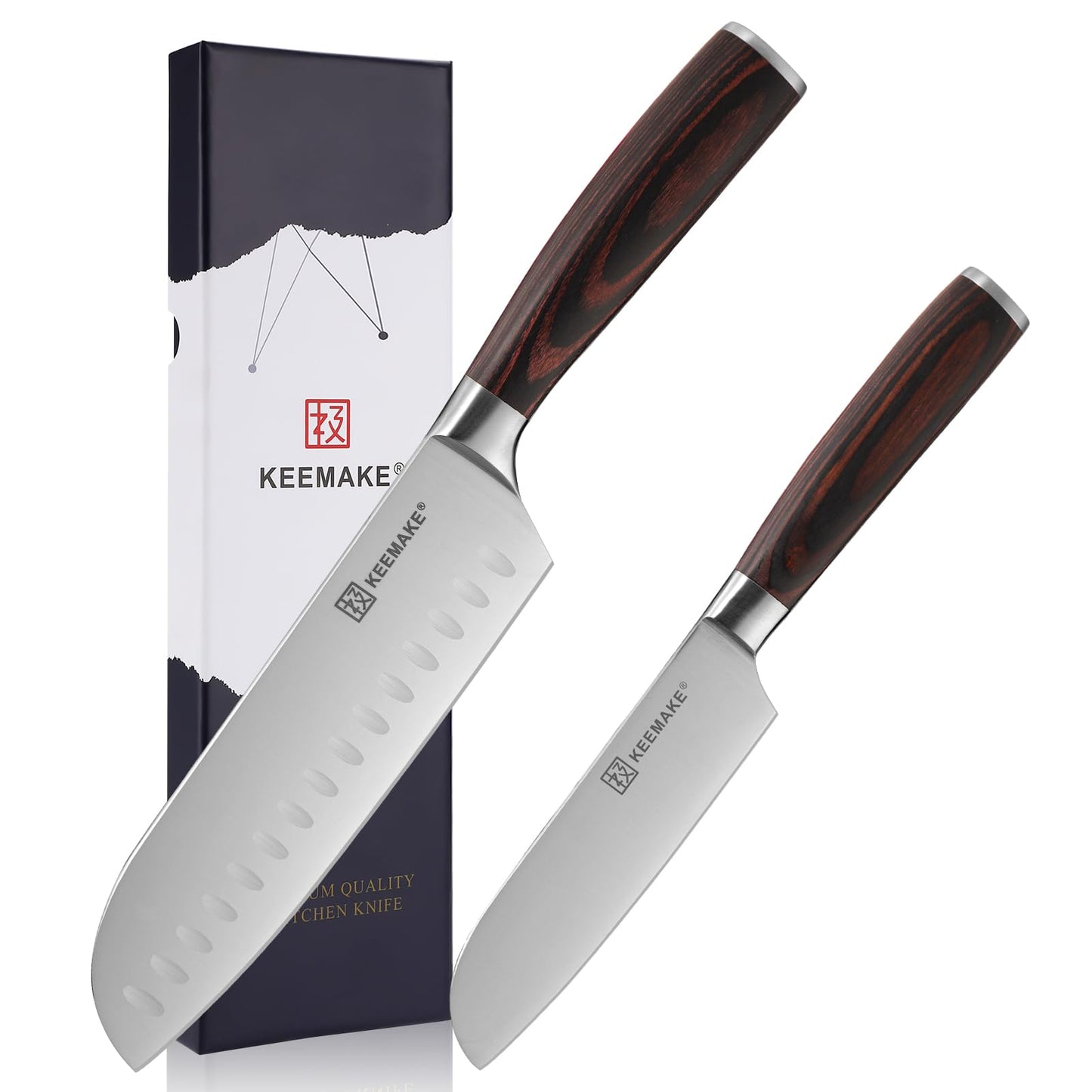 KEEMAKE Knife Set Kitchen Knives - 1.4116 High Carbon Stainless Steel Professional Chef Knife Set of 3 - Razor Sharp Japanese Cooking Knife