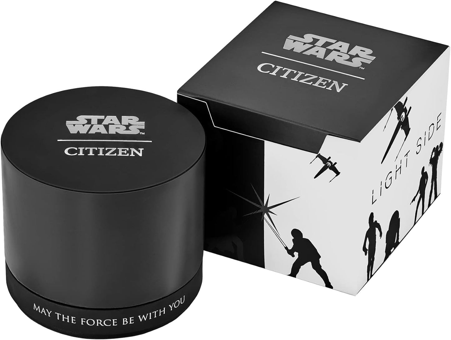 Citizen Eco-Drive Star Wars Men's Watch, Stainless Steel with Orange Leather strap, Rebel Pilot, Silver-Tone, 44mm (Model: CA4478-56L)