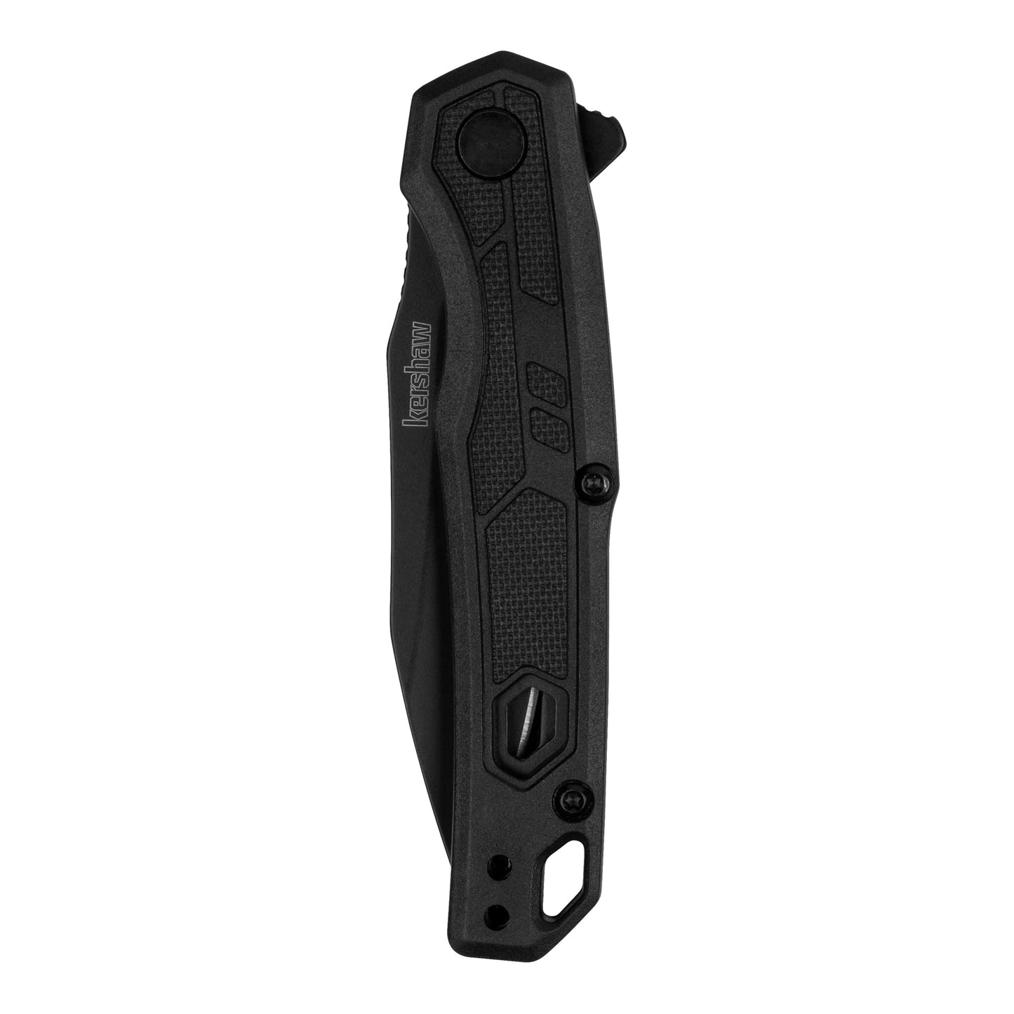 Kershaw Appa Folding Tactical Pocket Knife, SpeedSafe Opening, 2.75 inch Black Blade and Handle, Small, Lightweight Every Day Carry