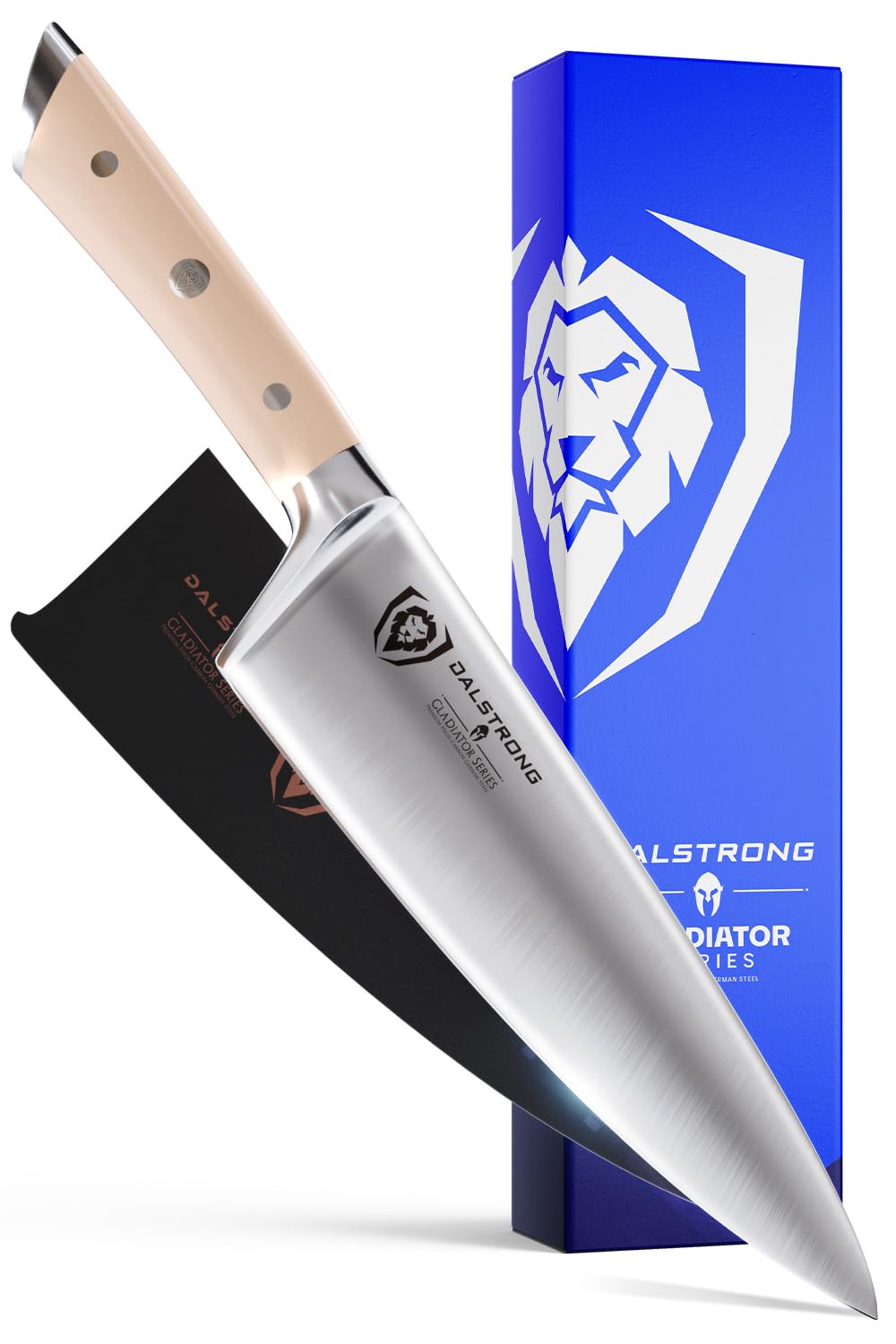 DALSTRONG Chef Knife - 8 inch Blade - Gladiator Series ELITE - Forged HC German Steel Chef's Knife - Razor Sharp Kitchen Knife - Professional Full Tang Knife - Black G10 Handle - Sheath -NSF Certified