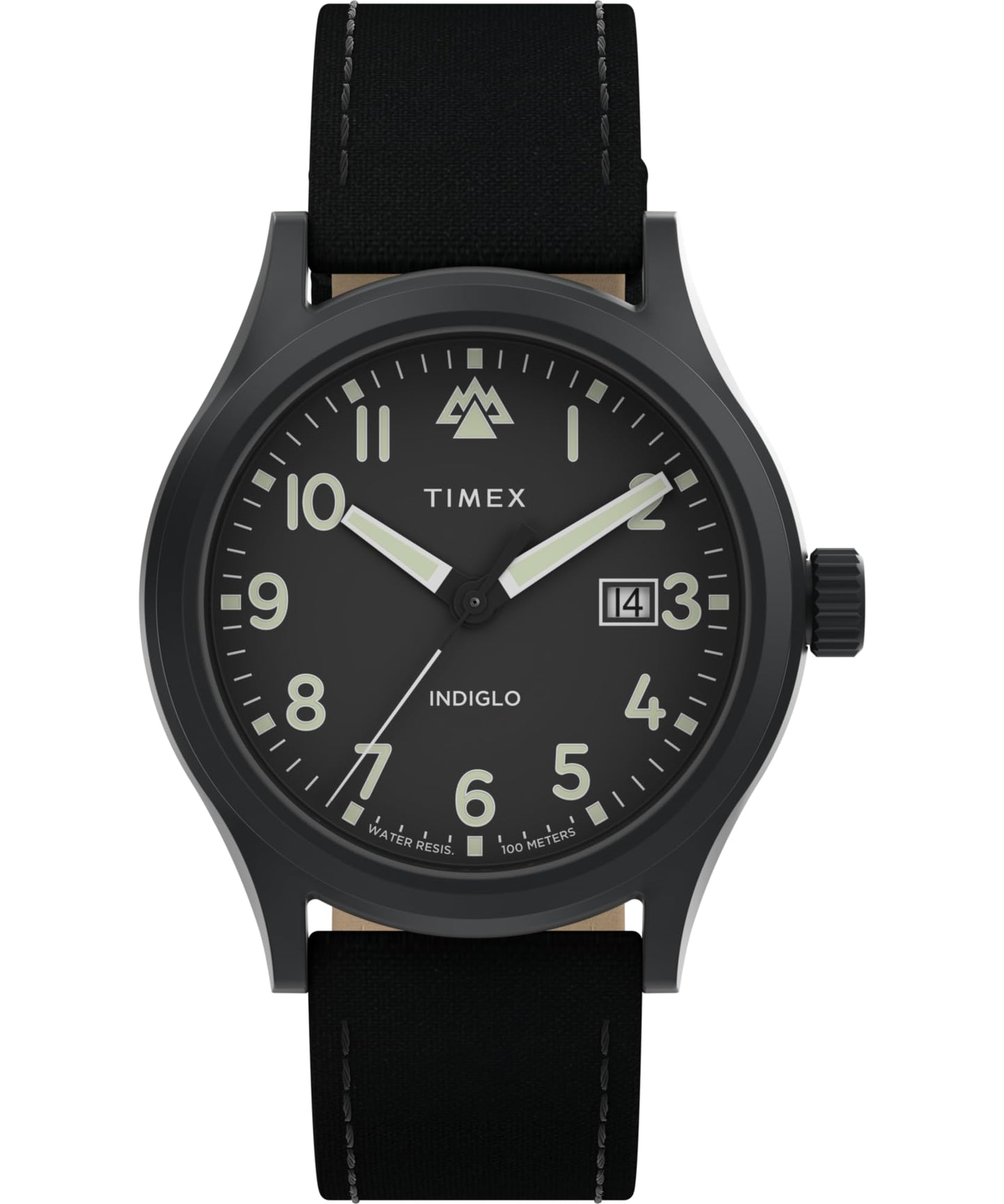 Timex Men's Expedition North Sierra 40mm Watch - Black Strap Green Dial Silver-Tone Case