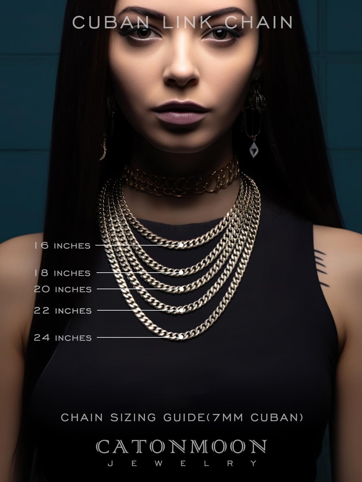 7mm Miami Cuban Link Chain Necklace for Men And Women, 316l Stainless Steel And 925 Sterling Silver Filled, Available In 16/18/20/22/24/26/28/30 Inches Silver Chain for Men Necklace