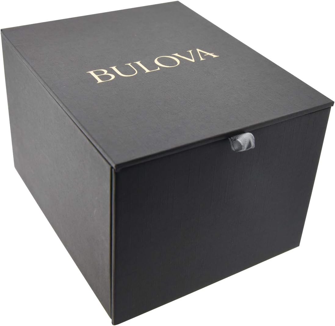 Bulova Men's Classic 3-Hand Automatic Leather Strap Watch, 21-jewels, Hack Feature, Luminous Hands and Markers,Open Aperture and Exhibition Case Back Style: 97A166