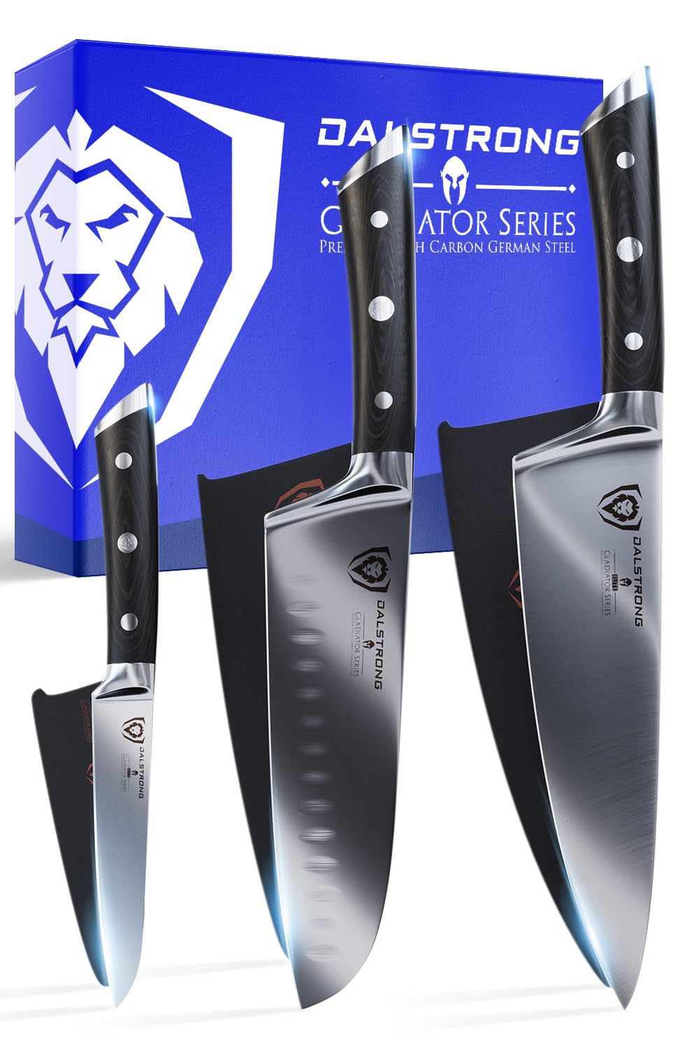 DALSTRONG Chef Knife - 8 inch Blade - Gladiator Series ELITE - Forged HC German Steel Chef's Knife - Razor Sharp Kitchen Knife - Professional Full Tang Knife - Black G10 Handle - Sheath -NSF Certified