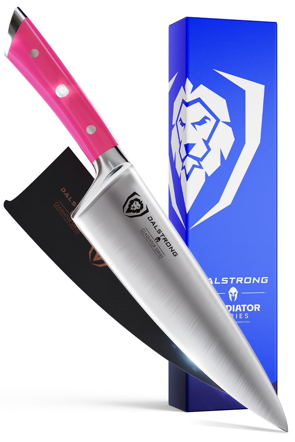 DALSTRONG Chef Knife - 8 inch Blade - Gladiator Series ELITE - Forged HC German Steel Chef's Knife - Razor Sharp Kitchen Knife - Professional Full Tang Knife - Black G10 Handle - Sheath -NSF Certified