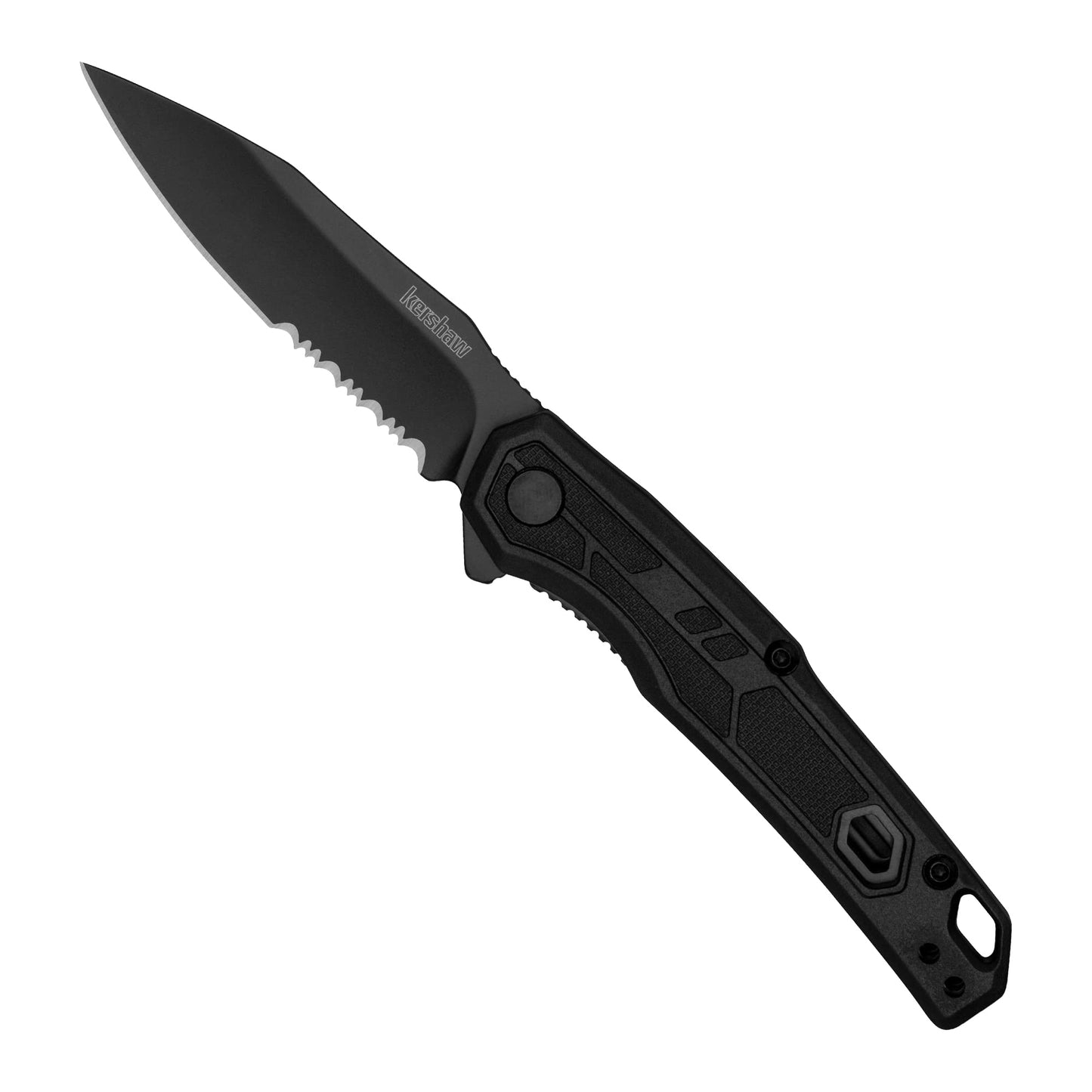 Kershaw Appa Folding Tactical Pocket Knife, SpeedSafe Opening, 2.75 inch Black Blade and Handle, Small, Lightweight Every Day Carry