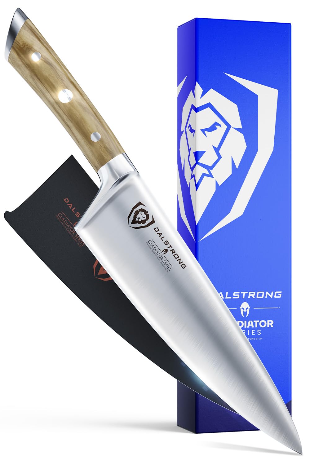 DALSTRONG Chef Knife - 8 inch Blade - Gladiator Series ELITE - Forged HC German Steel Chef's Knife - Razor Sharp Kitchen Knife - Professional Full Tang Knife - Black G10 Handle - Sheath -NSF Certified