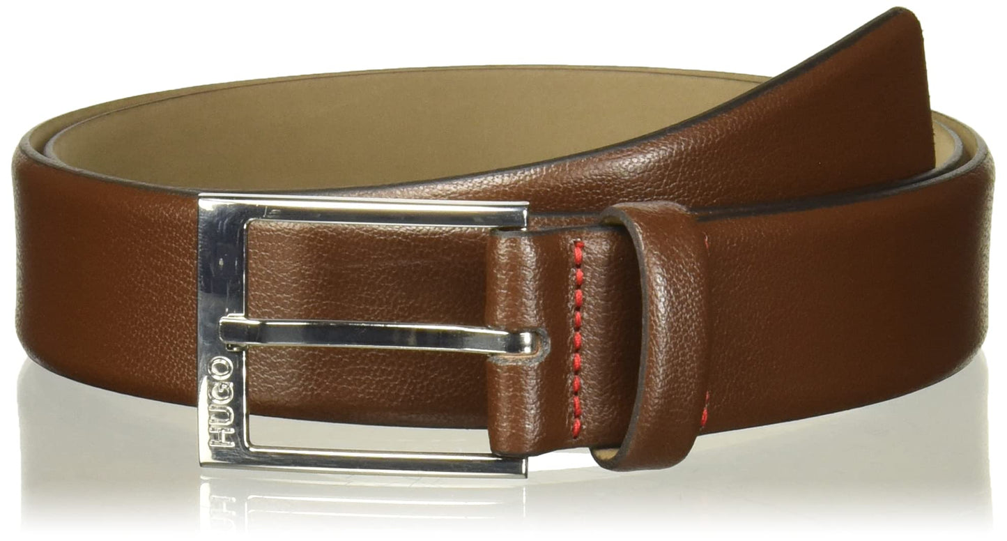 HUGO Men's Gellot Grainy Leather Belt