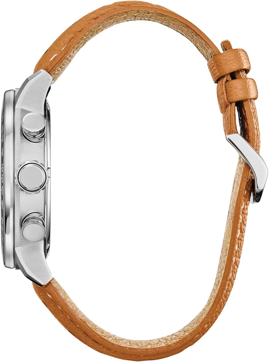 Citizen Eco-Drive Star Wars Men's Watch, Stainless Steel with Orange Leather strap, Rebel Pilot, Silver-Tone, 44mm (Model: CA4478-56L)
