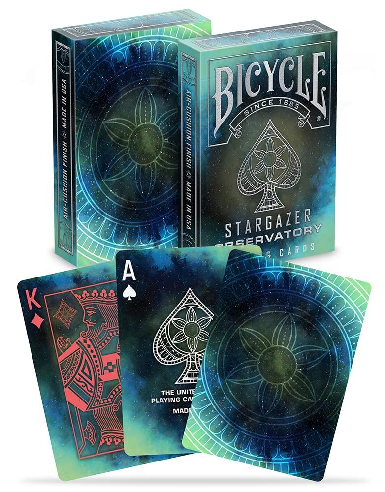 Bicycle Stargazer Nebula Playing Cards, Standard Index, Poker Cards, Space Playing Cards, Premium Playing Cards, Unique Playing Cards, 1 Deck, Black