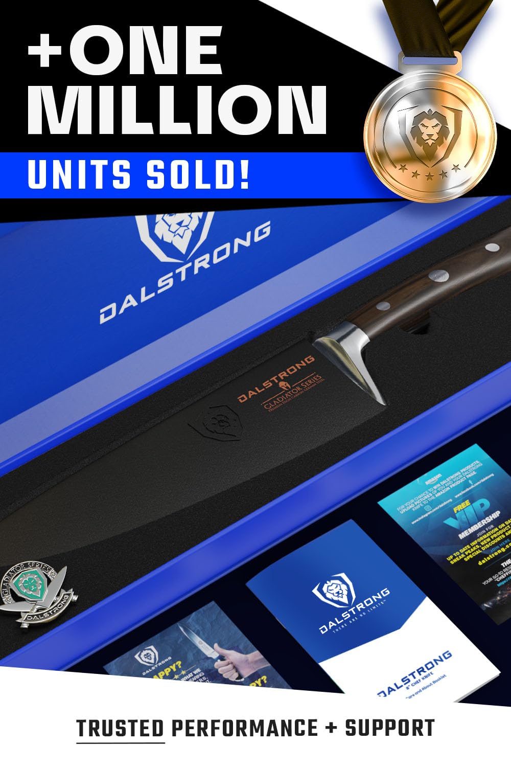 DALSTRONG Chef Knife - 8 inch Blade - Gladiator Series ELITE - Forged HC German Steel Chef's Knife - Razor Sharp Kitchen Knife - Professional Full Tang Knife - Black G10 Handle - Sheath -NSF Certified