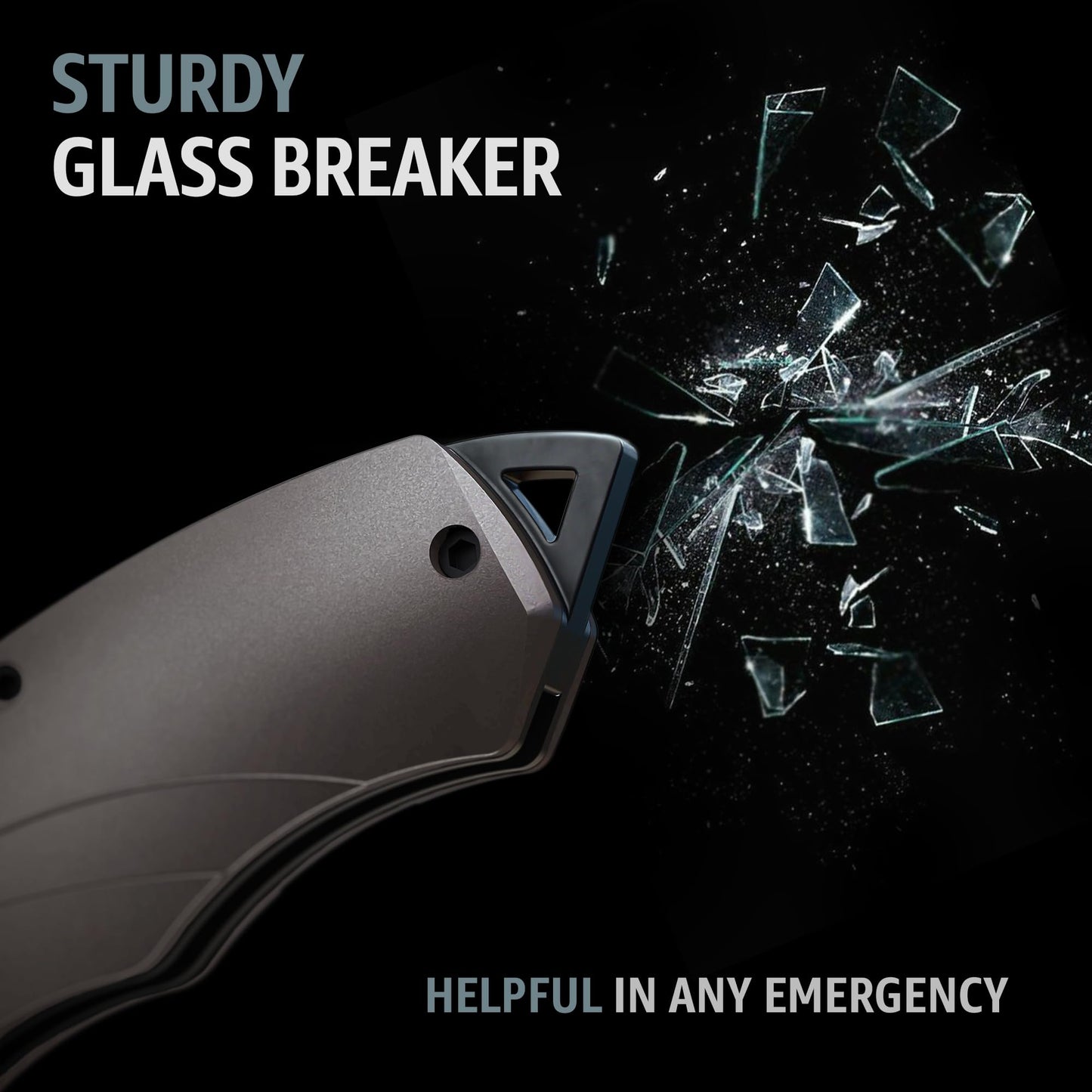 Grand Way Tactical Knife for Men - Black Pocket Knife - Best Spring Assisted Knife with Glass Breaker and Pocket Clip - Cool Folding Knives for Military Work Camping - Birthday Gifts for Dad 6495 B
