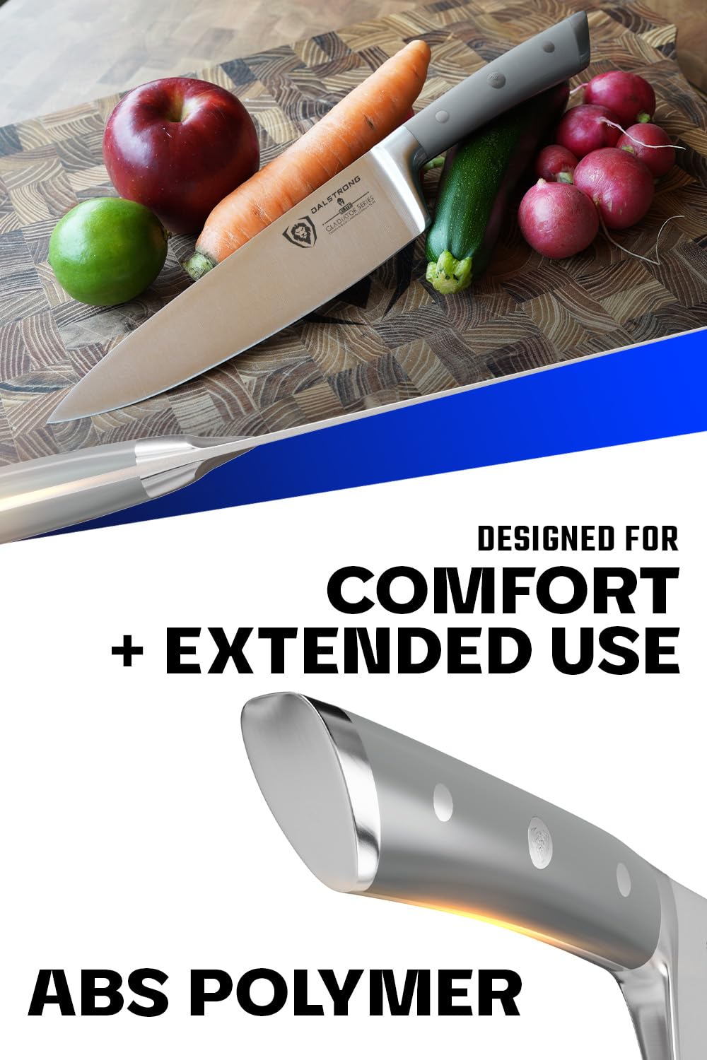 DALSTRONG Chef Knife - 8 inch Blade - Gladiator Series ELITE - Forged HC German Steel Chef's Knife - Razor Sharp Kitchen Knife - Professional Full Tang Knife - Black G10 Handle - Sheath -NSF Certified