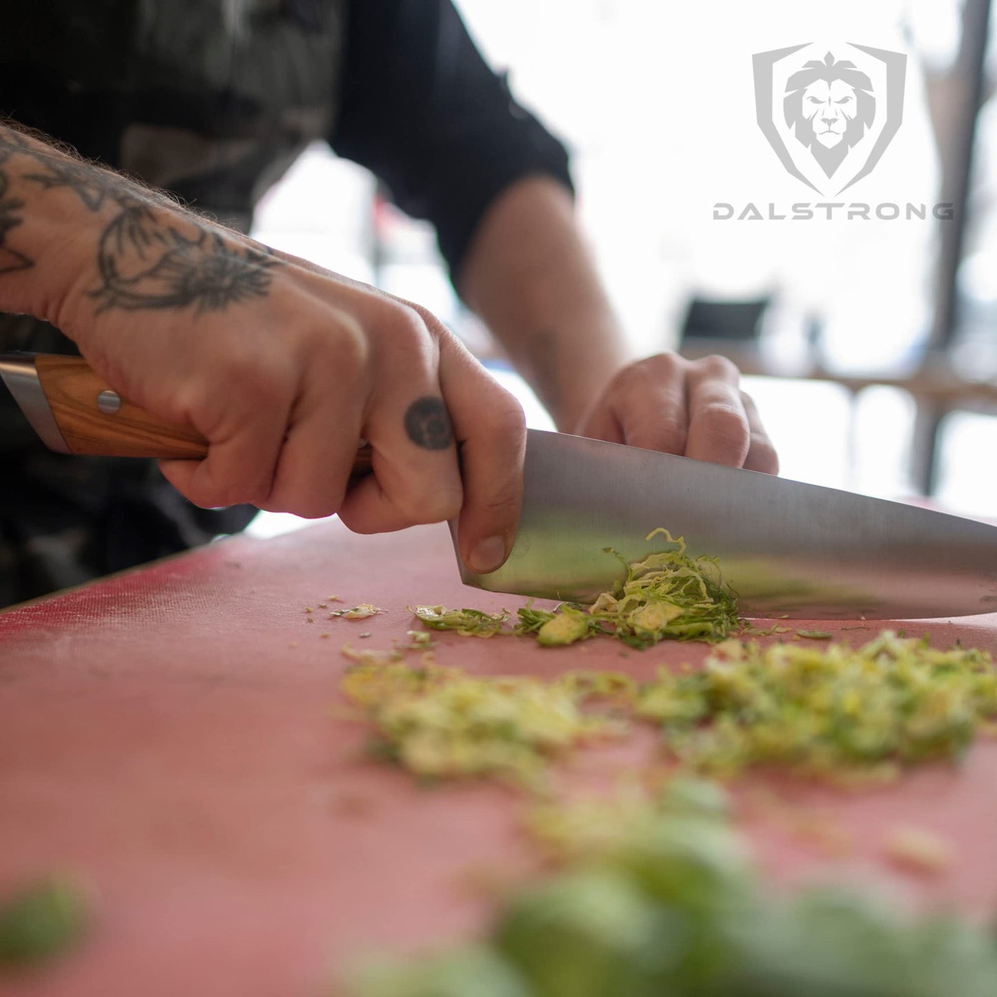 DALSTRONG Chef Knife - 8 inch Blade - Gladiator Series ELITE - Forged HC German Steel Chef's Knife - Razor Sharp Kitchen Knife - Professional Full Tang Knife - Black G10 Handle - Sheath -NSF Certified