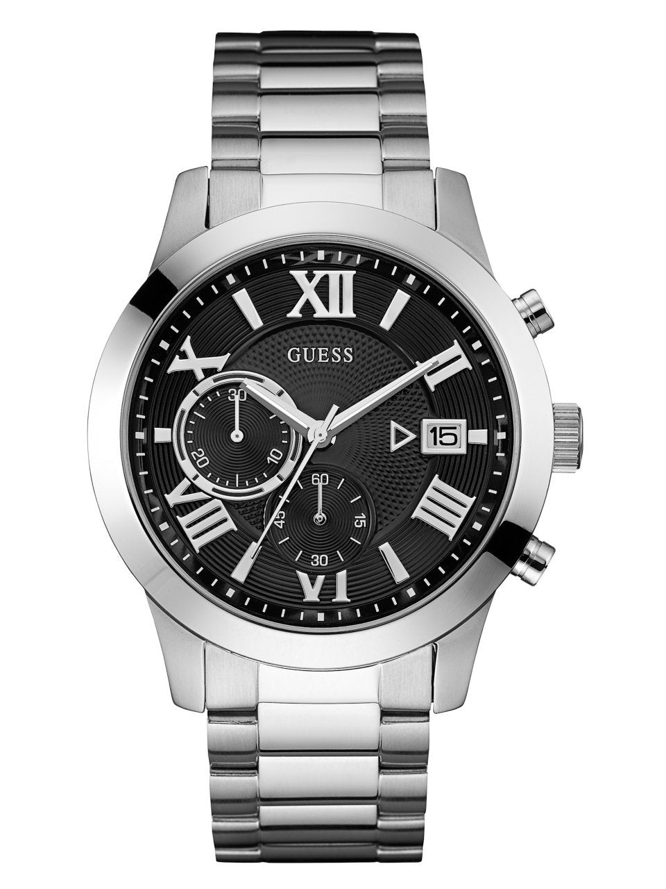 GUESS Men's Stainless Steel Gunmetal Chronograph Bracelet Watch