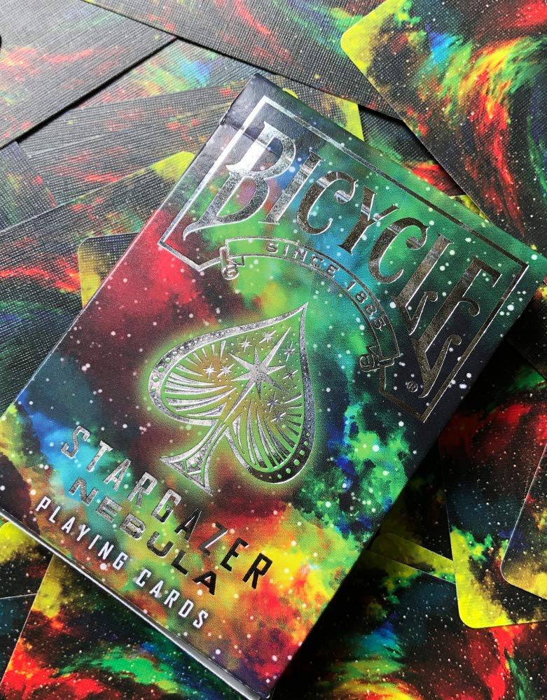 Bicycle Stargazer Nebula Playing Cards, Standard Index, Poker Cards, Space Playing Cards, Premium Playing Cards, Unique Playing Cards, 1 Deck, Black