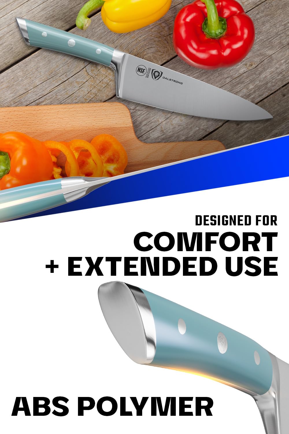DALSTRONG Chef Knife - 8 inch Blade - Gladiator Series ELITE - Forged HC German Steel Chef's Knife - Razor Sharp Kitchen Knife - Professional Full Tang Knife - Black G10 Handle - Sheath -NSF Certified